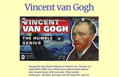 Van Gogh Web Project